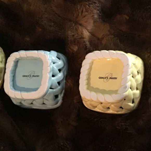 NWOT Beautiful Grace’s Pantry small square Ceramic containers in a styli… - Picture 3 of 7